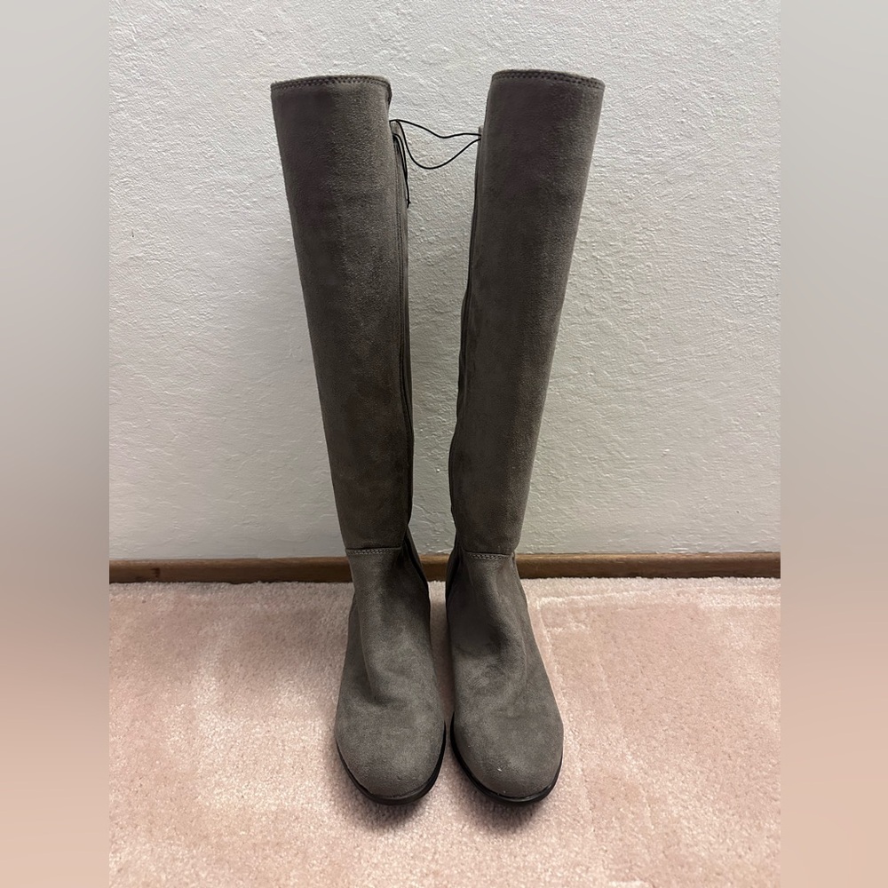 Merona Gray Knee-High Women's Boots - Brand New